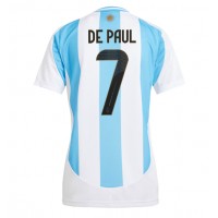 Billiga Argentina Rodrigo De Paul #7 Hemma fotbollskläder Dam Copa America 2024 Kortärmad